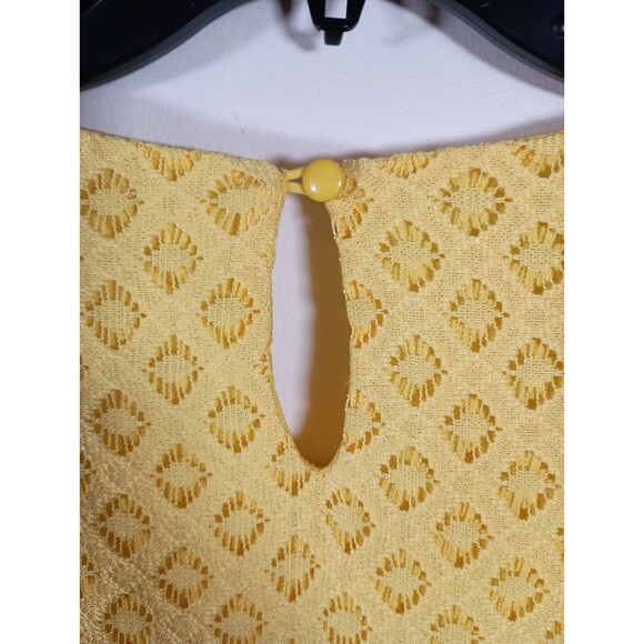 Tacera Yellow Lace Lined Sleeveless Keyhole Midi Tank Dress Plus Size 2X - Picture 5 of 7